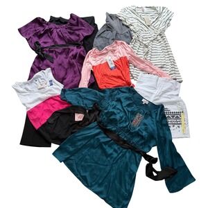 ALL NEW 8 PC SPRING MATERNITY LOT PANTS SHORTS SHIRTS TOPS SIZE LARGE NWT